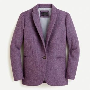 J. Crew Parke Blazer in Purple Wool Herringbone